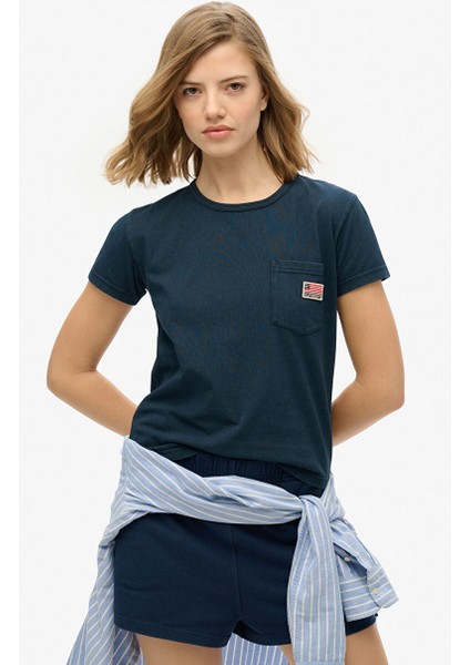 Lacivert Kadın Normal T-Shirt W1011652A fiyatları