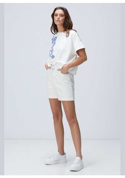 Kırık Beyaz Kadın Bisiklet Regular Fit Sweatshirt 1094661 modelleri