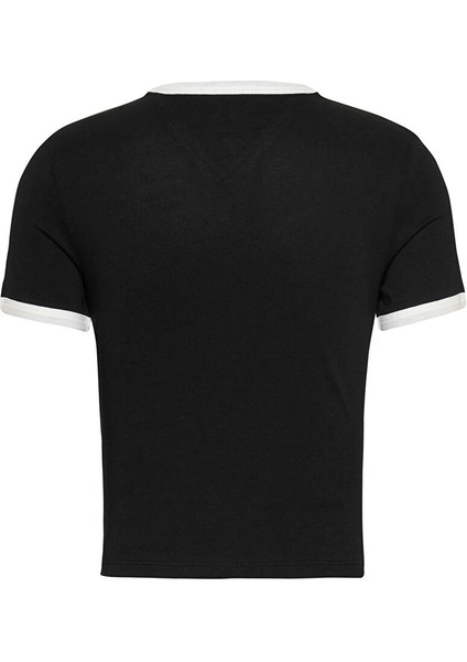 Siyah Kadın Slim Fit T-Shirt DW0DW20631BDS modelleri