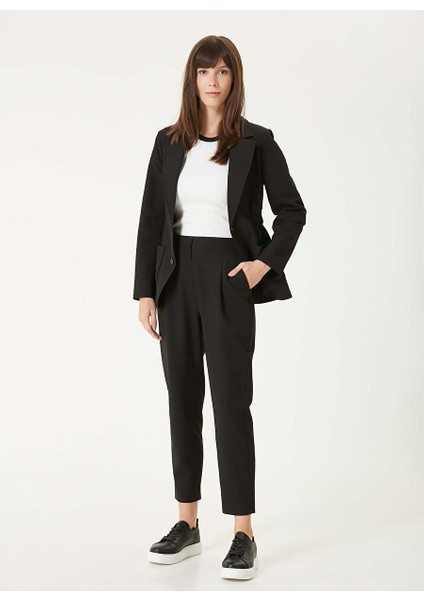 Siyah Kadın Regular Fit Pantolon 1090104