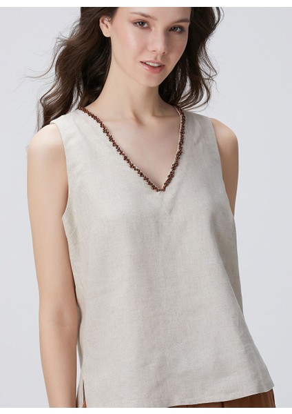 Kahverengi Kadın Basic Bluz 1095124