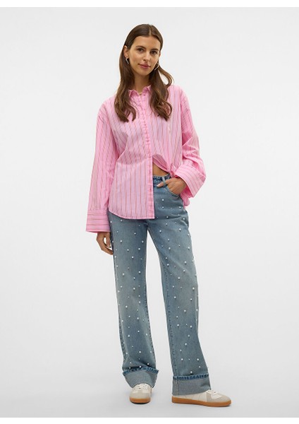 Mavi Kadın Düz Denim Pantolon Vmallıson Mr Straıght Pearl Jeans S