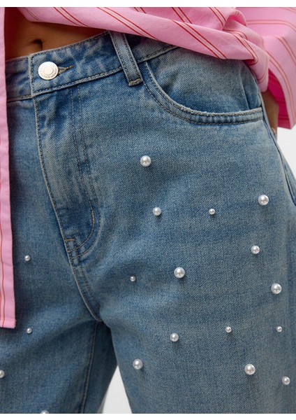 Mavi Kadın Düz Denim Pantolon Vmallıson Mr Straıght Pearl Jeans S fırsatları