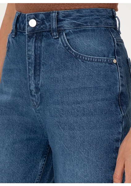 Mavi Kadın Mom Fit Denim Pantolon E-Mam-L.blue indirimleri
