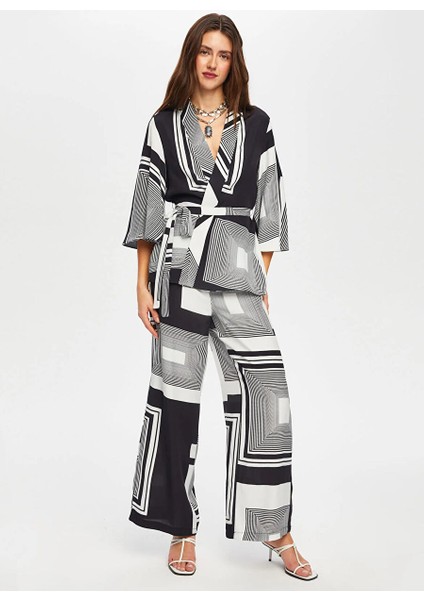 Siyah Kadın Ata Comfort Fit Kimono US25KMN003 fırsatları