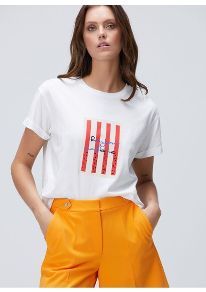 Beyaz Kadın Regular Fit T-Shirt 1094716