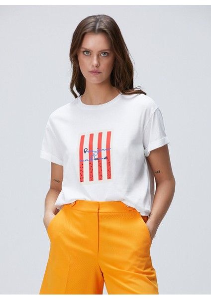 Beyaz Kadın Regular Fit T-Shirt 1094716 fırsatları