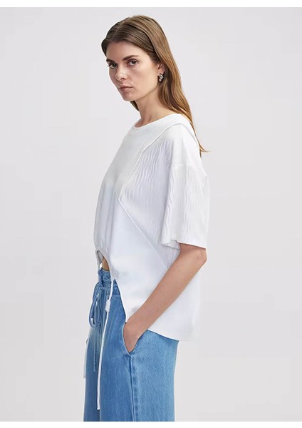 Ipekyol Beyaz Kadın Oversize T-Shirt IS1250070113 modelleri
