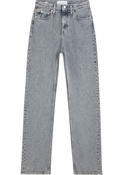 Yüksek Bel Düz Paça Normal Mavi Kadın Denim Pantolon J20J2224551A4 fiyatları