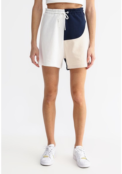 Çok Renkli Kadın Lastikli Basic Sweat Şort Bartol