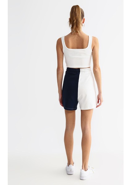 Çok Renkli Kadın Lastikli Basic Sweat Şort Bartol