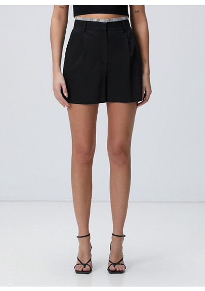 Siyah Kadın Regular Fit Şort 1095029
