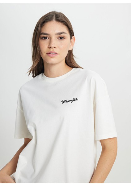 Kırık Beyaz Kadın Relaxed T-Shirt W7R9EE102 Off White T-Shirt fiyatları