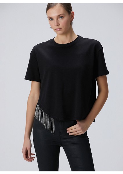 Siyah Kadın Basic T-Shirt 1094731