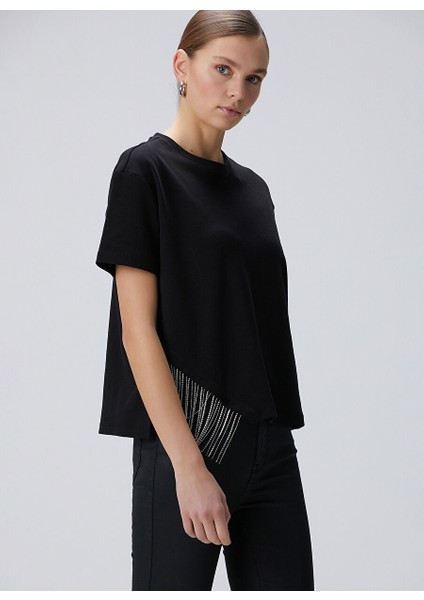 Siyah Kadın Basic T-Shirt 1094731