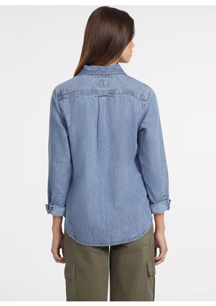 Mavi Kadın Normal Kalıp Desenli Gömlek Gj Regular L/s Denım - Eco Recy Co
