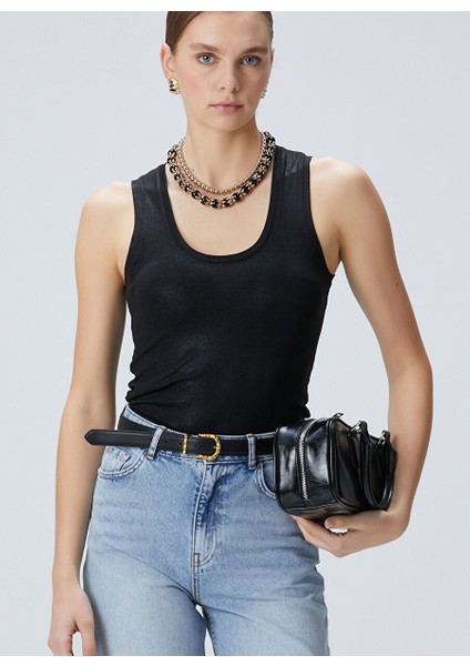 Siyah Kadın Basic T-Shirt 1094626