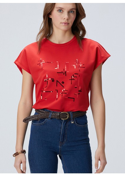 Kırmızı Kadın Basic T-Shirt 1094717