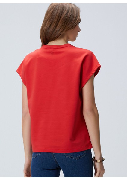 Kırmızı Kadın Basic T-Shirt 1094717