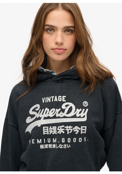 Siyah Kadın Sweatshirt W2012437A