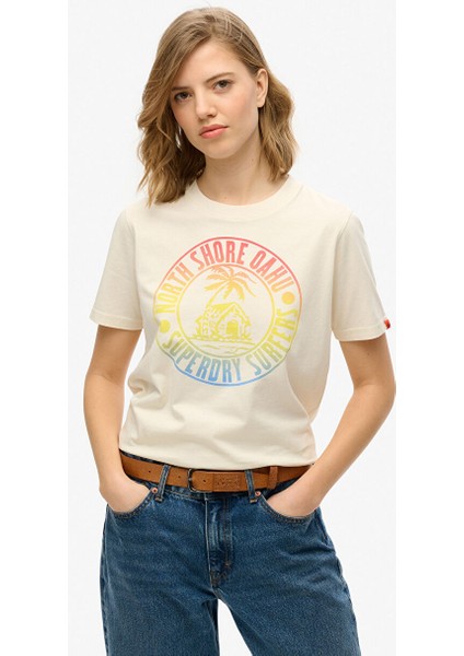 Ekru Kadın Normal T-Shirt W1011614A fiyatları
