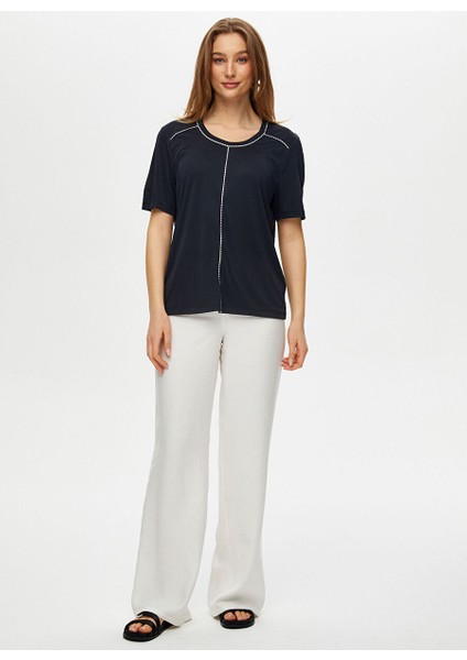 Siyah Kadın Normal T-Shirt US25TSH083