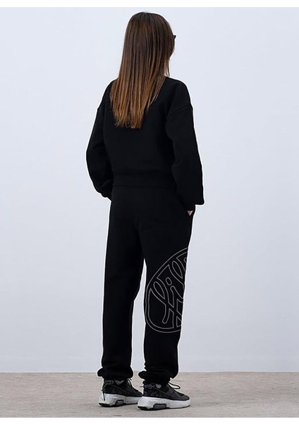 Siyah Kadın Loose Fit Eşofman Altı Kadın Core Loose Fıt Jogger