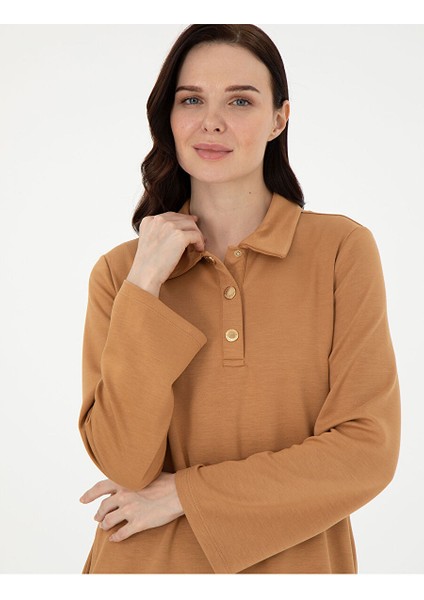 Camel Regular Fit Örme Elbise fiyatları