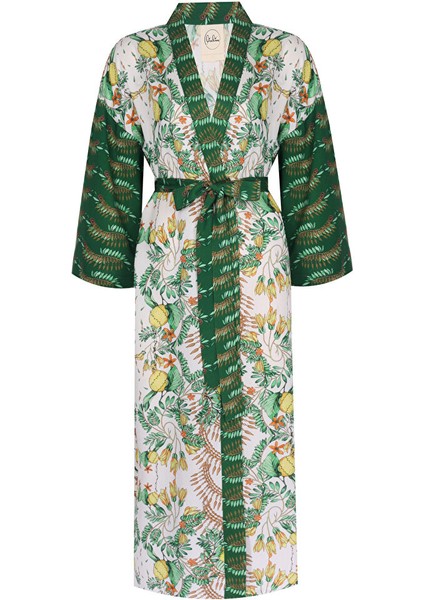 Lisa Lina Yeşil Kadın V Oversize Kimono LLBW0016