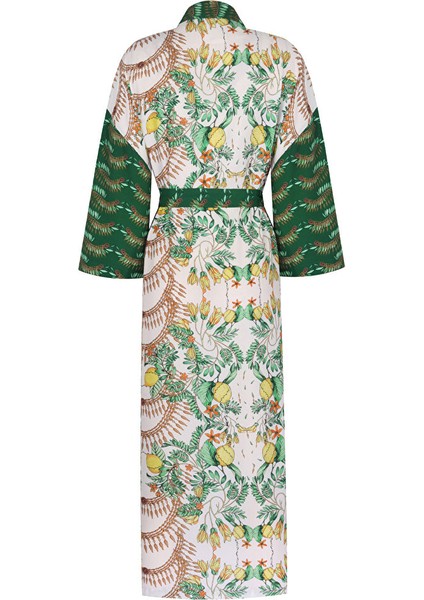 Lisa Lina Yeşil Kadın V Oversize Kimono LLBW0016 fiyatları