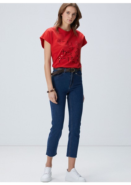 Kırmızı Kadın Basic T-Shirt 1094717 fiyatları