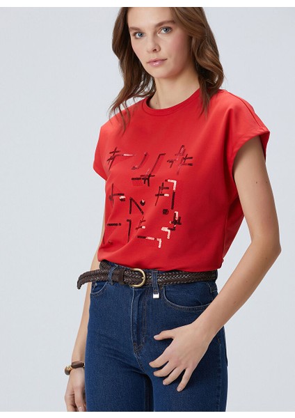 Kırmızı Kadın Basic T-Shirt 1094717 fırsatları