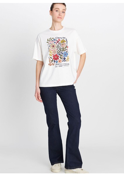 Ekru Kadın Loose Fit T-Shirt W2510753102-LOOSE Fit T-Shirt