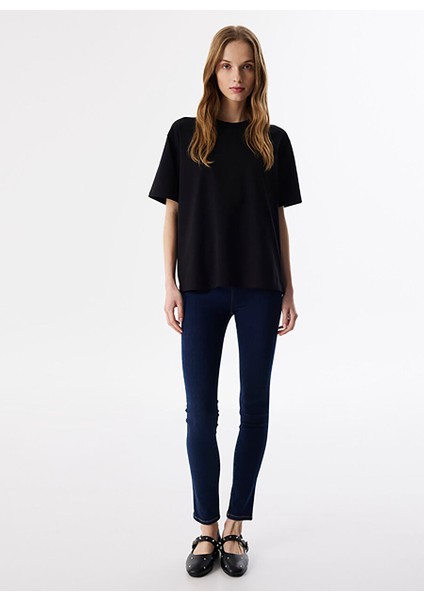 Siyah Kadın Oversize T-Shirt TS1250070111