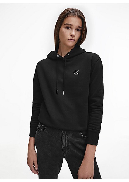 Kapüşonlu Normal Kalıp Siyah Kadın Sweatshirt J20J213178BAE fiyatları