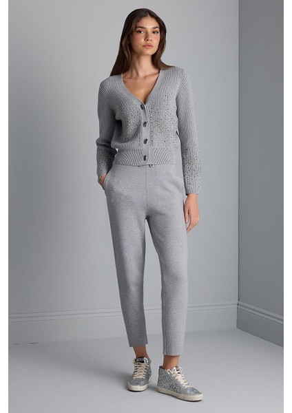 Beli Kordonlu Cepli Triko Pantolon