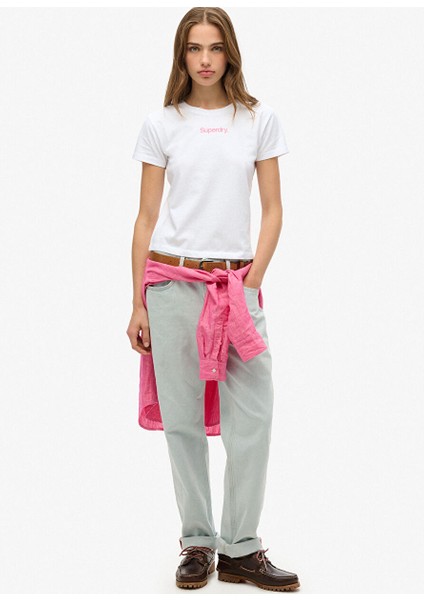 Beyaz Kadın Normal T-Shirt W1011635A