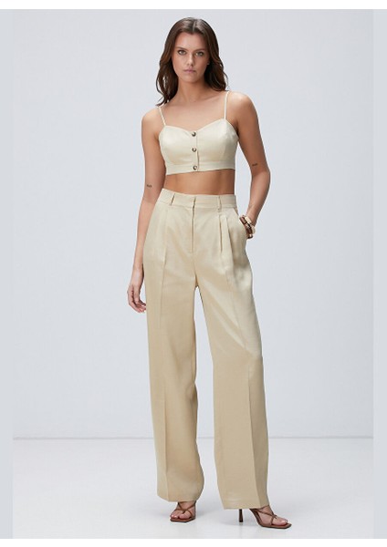 Bej Kadın Regular Fit Pantolon 1094041