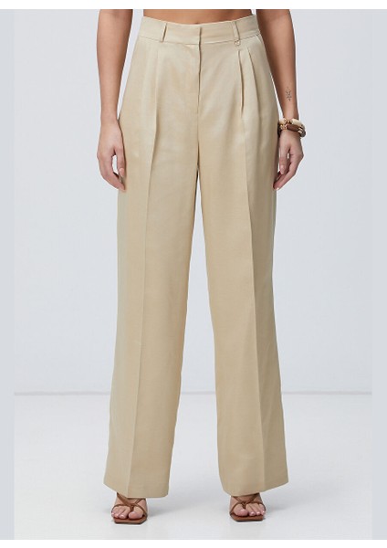 Bej Kadın Regular Fit Pantolon 1094041