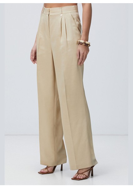 Bej Kadın Regular Fit Pantolon 1094041