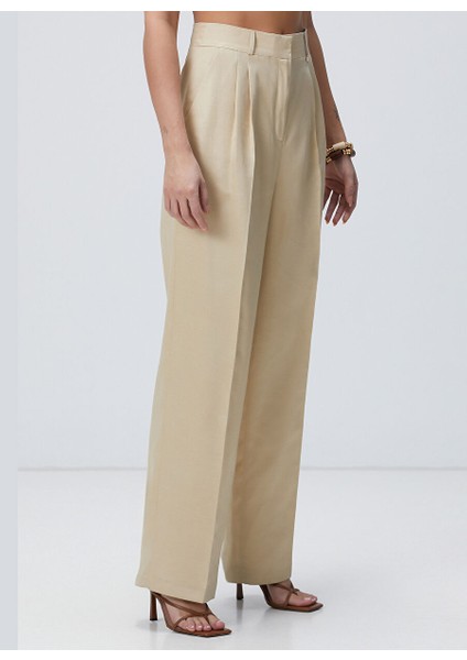 Bej Kadın Regular Fit Pantolon 1094041