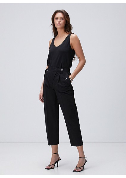 Siyah Kadın Regular Fit Pantolon 1094236