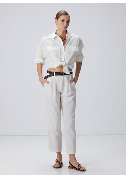 Ekru Kadın Basic Pantolon 1095137