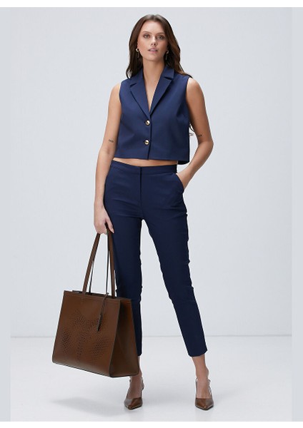 Lacivert Kadın Slim Fit Pantolon 1094267