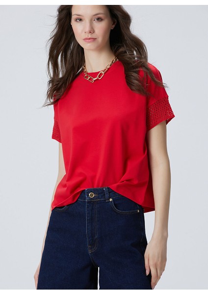 Kırmızı Kadın Basic T-Shirt 1094696 fırsatları