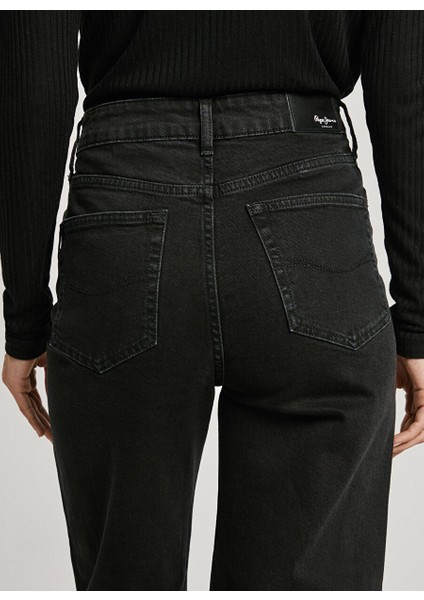 Siyah Kadın Standart Düz Denim Pantolon PL204731XH20 fırsatları
