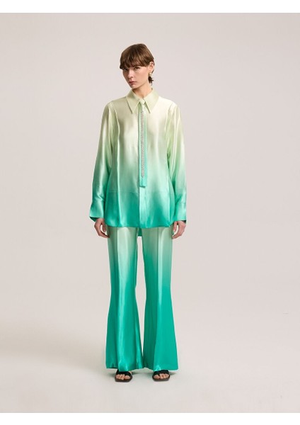 Kravat Detaylı Ombre Tunik