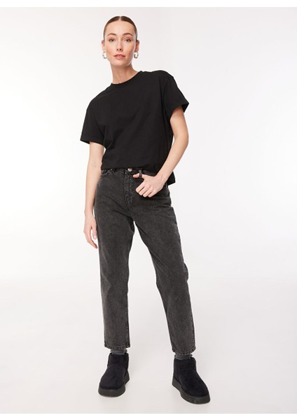 Gri Kadın Straight Denim Pantolon F3WL-PNT W54