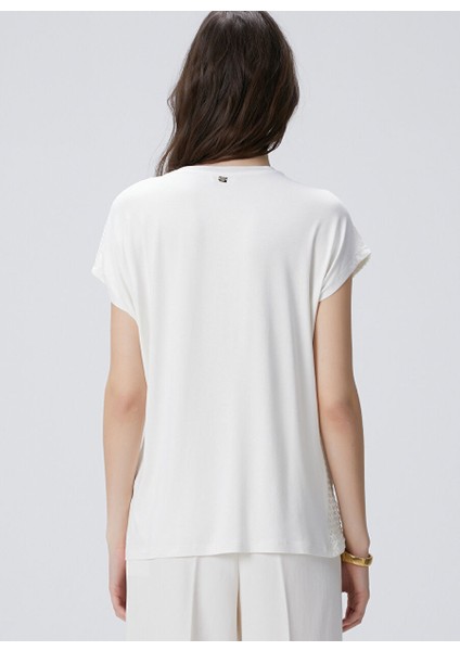 Ekru Kadın Basic T-Shirt 1094687