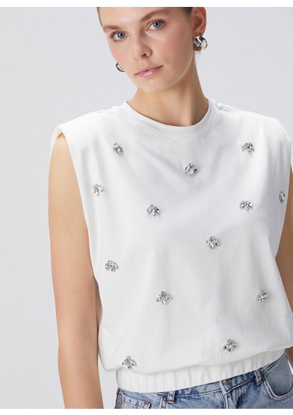 Ekru Kadın Basic T-Shirt 1094693